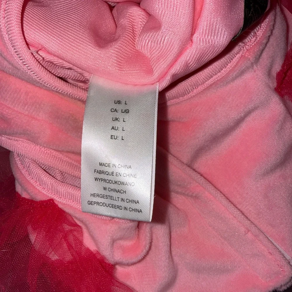 Flamingo Pet Costume Large Pink‎ Tulle Ruffle Halloween Outfit